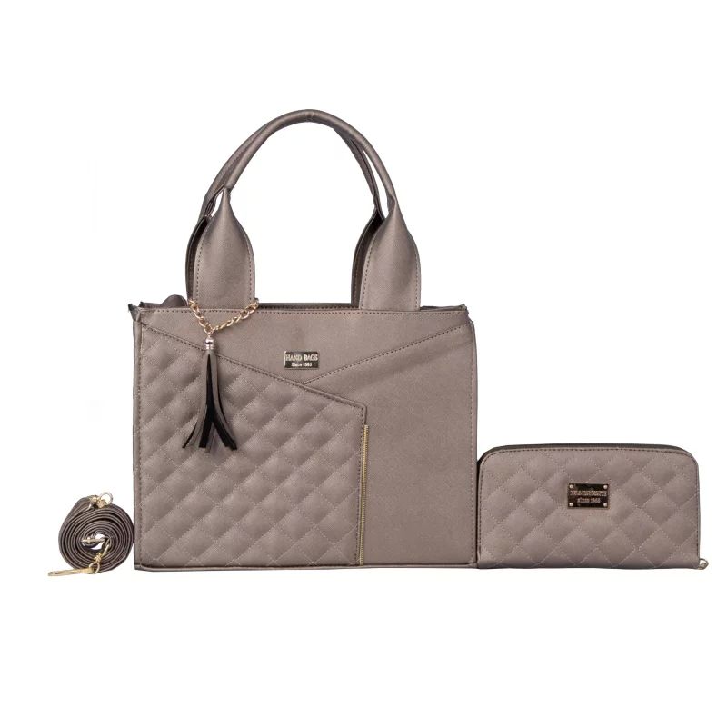 Set de Bolso y Cartera de Moda FANA para Mujer Nazareth Antimonio