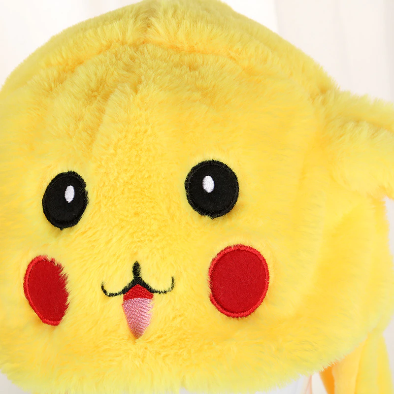 Gorro De Conejo Bts Kpop Pikachu Pokémon Amarillo Con Orejas En Movimiento