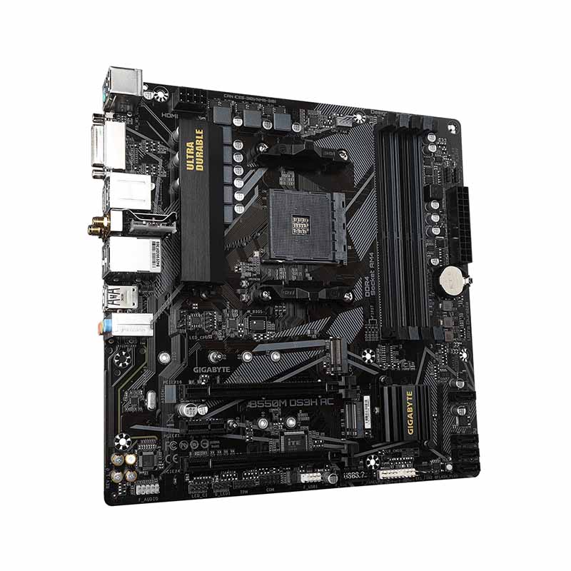 Tarjeta Madre Gigabyte B550M DS3H AC AM4 DDR 128GB M-ATX B550M DS3H AC.