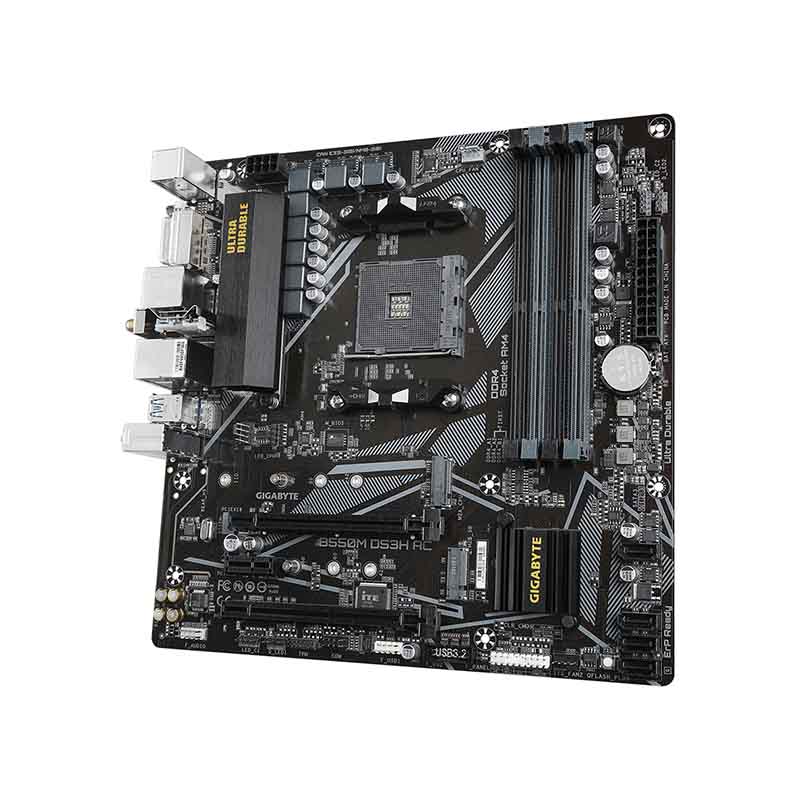 Tarjeta Madre Gigabyte B550M DS3H AC AM4 DDR 128GB M-ATX B550M DS3H AC.