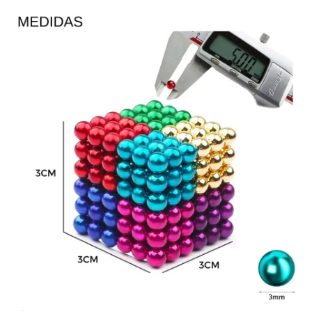 Cubo Magnético Juego De Imanes 1000 Piezas 5mm Con Estuche