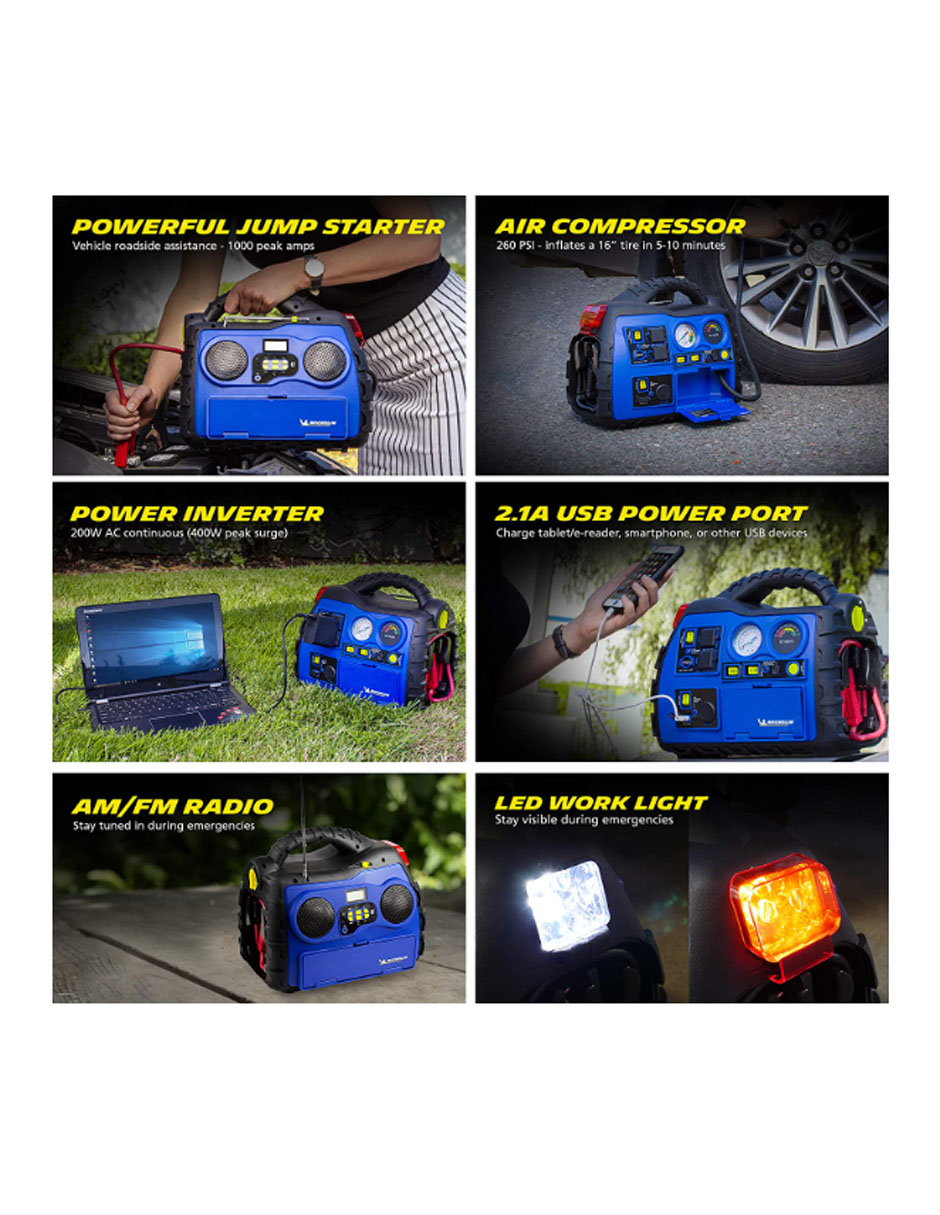 Arrancador Portátil MICHELIN Mod. ML0728 WAGAN TECH