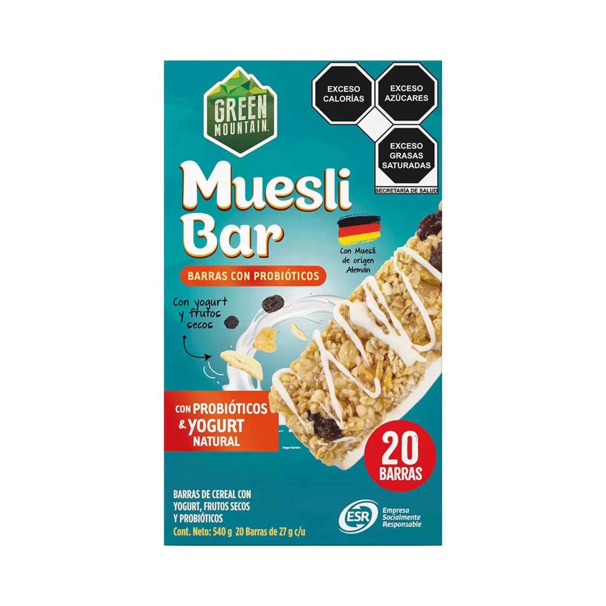 Barras Con Yoghurt Y Probióticos Green Mountain 20 De 27g