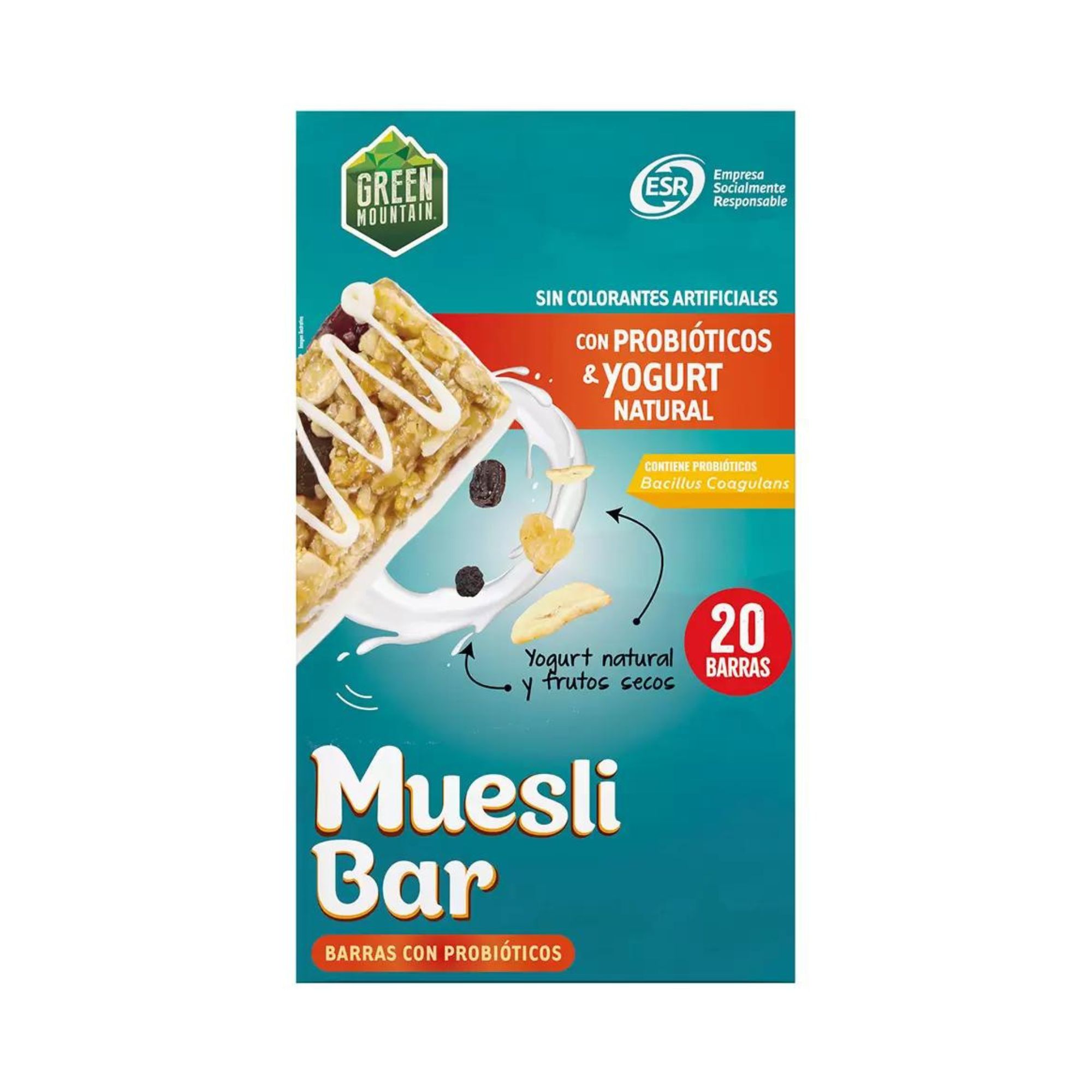 Barras Con Yoghurt Y Probióticos Green Mountain 20 De 27g