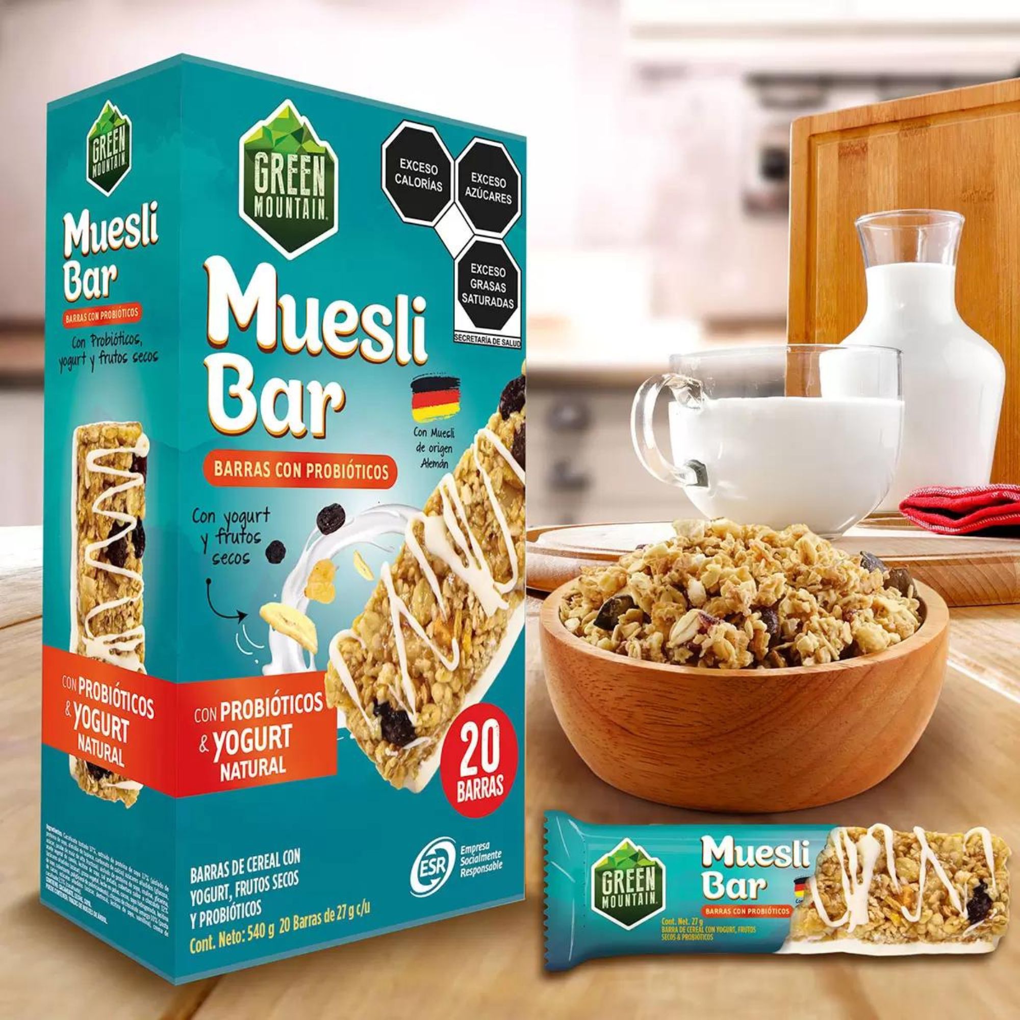 Barras Con Yoghurt Y Probióticos Green Mountain 20 De 27g