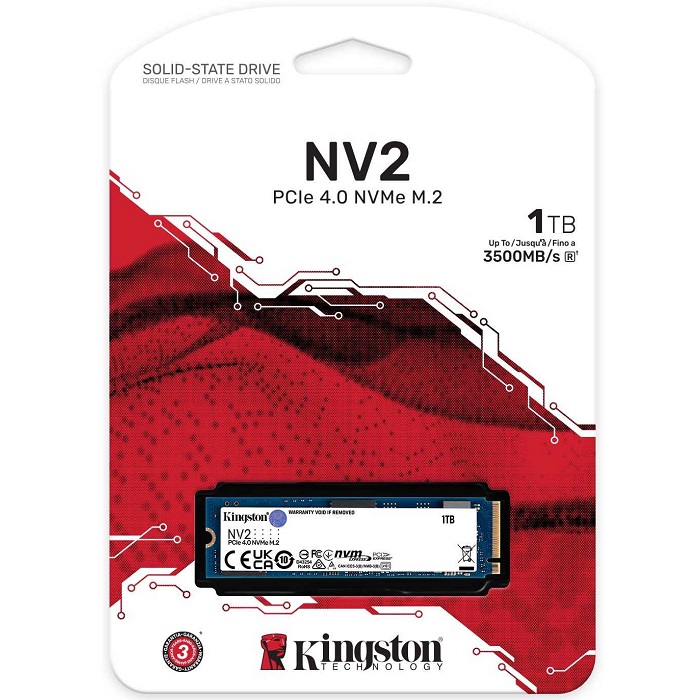 M.2 2280 SSD 1TB Kingston NV2 PCIe 4.0 NVMe SNV2S/1000G