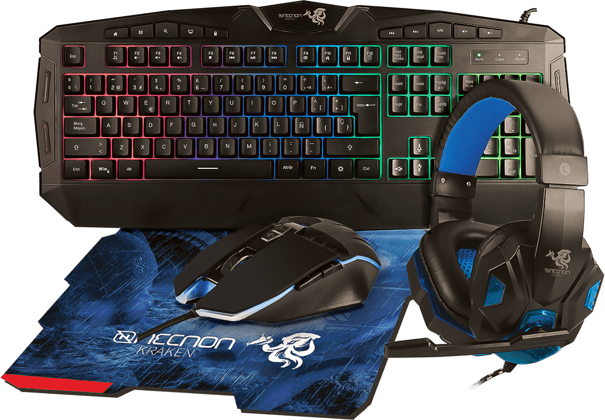 Kit Gaming 4 en 1 Necnon NGC-KRAKEN Azul