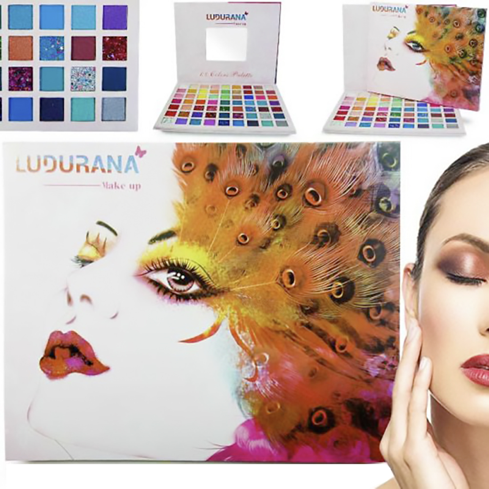 Paleta de sombras de ojos 63 tonos mate, brillante y glitter