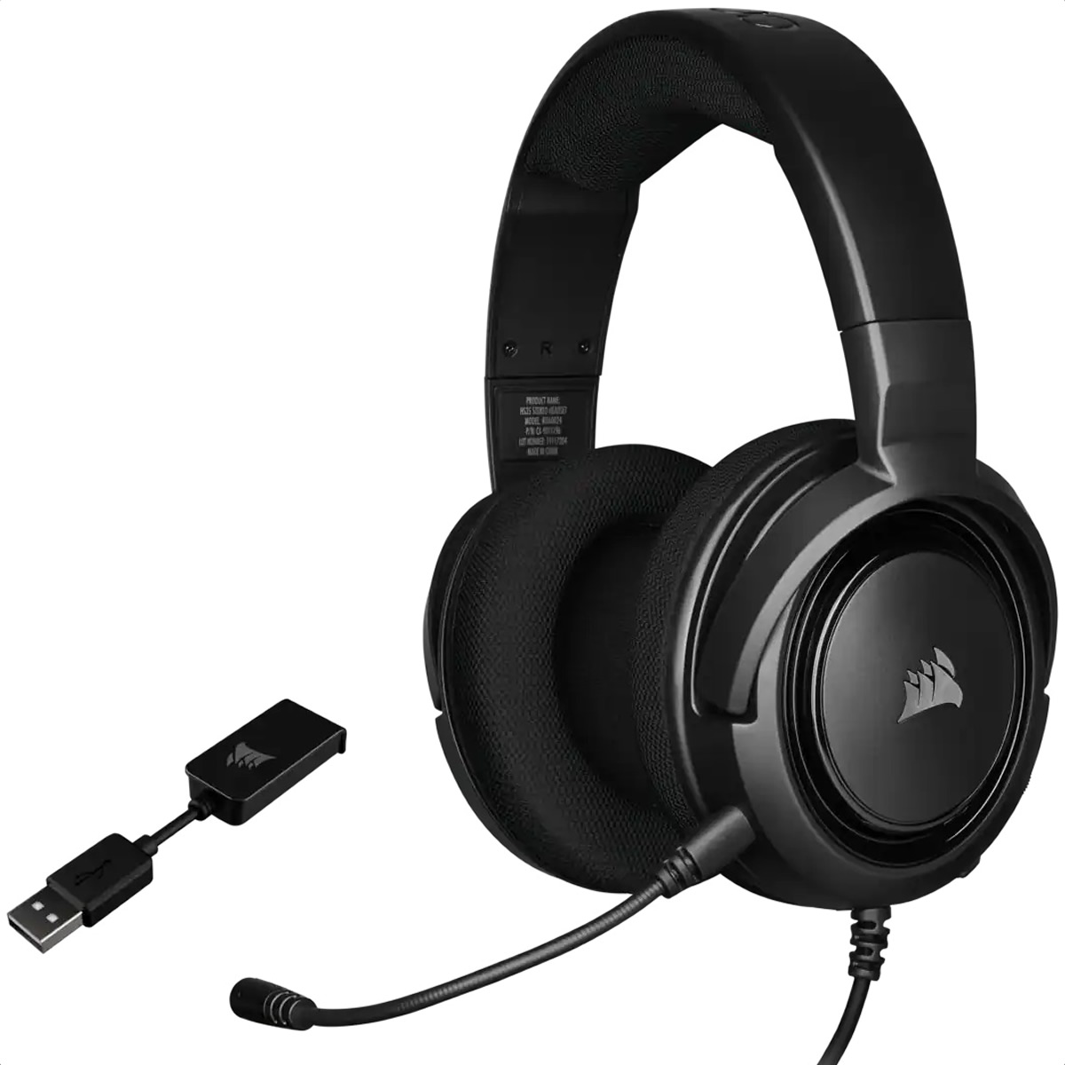 Diadema Corsair HS45 SURROUND Gamer Headset USB y 3.5mm Carbon CA-9011220-NA