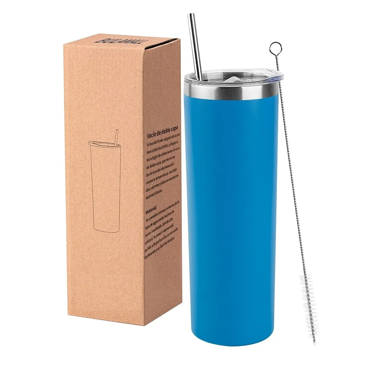 Termo Portátil De Acero Inoxidable De 20 Oz Azul