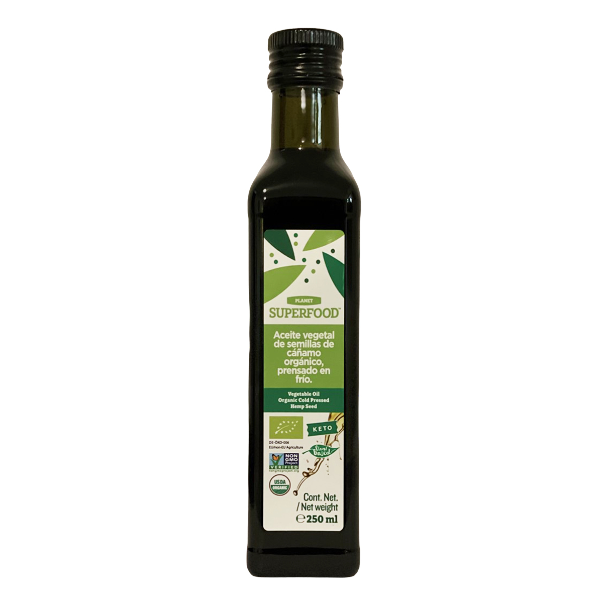 Aceite Vegetal de Semillas de Cáñamo Orgánico 250ml