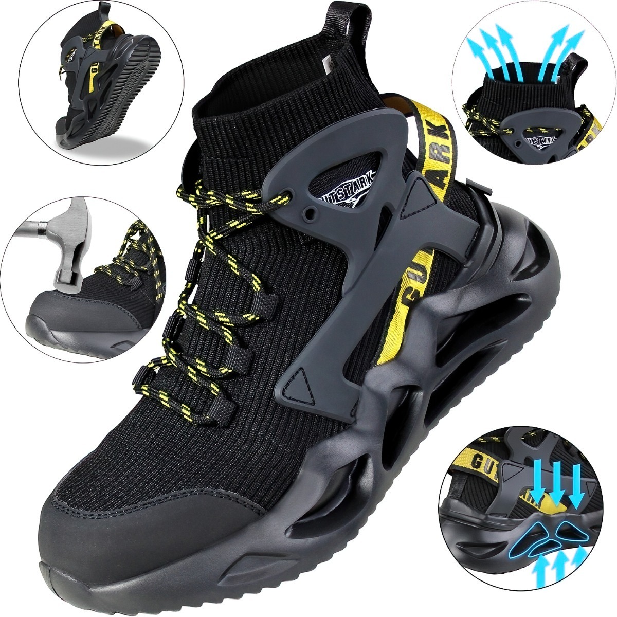 Tenis Calzado Bota De Seguridad Trabajo Industrial Casquillo Punta Acero 