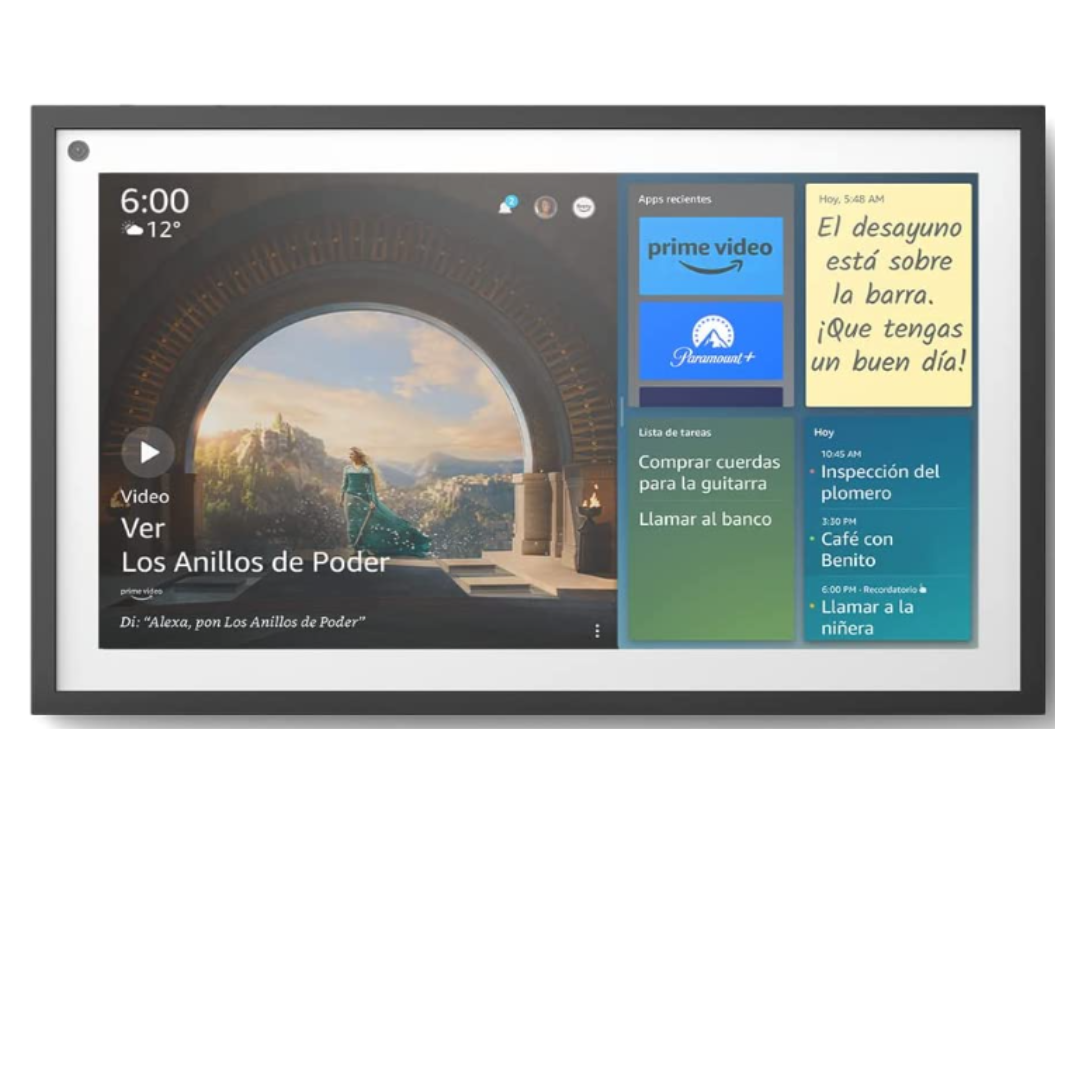 Amazon Echo Show 15 Con Asistente Virtual Alexa, Pantalla Integrada De 15.6 Black Y White 110v/240v