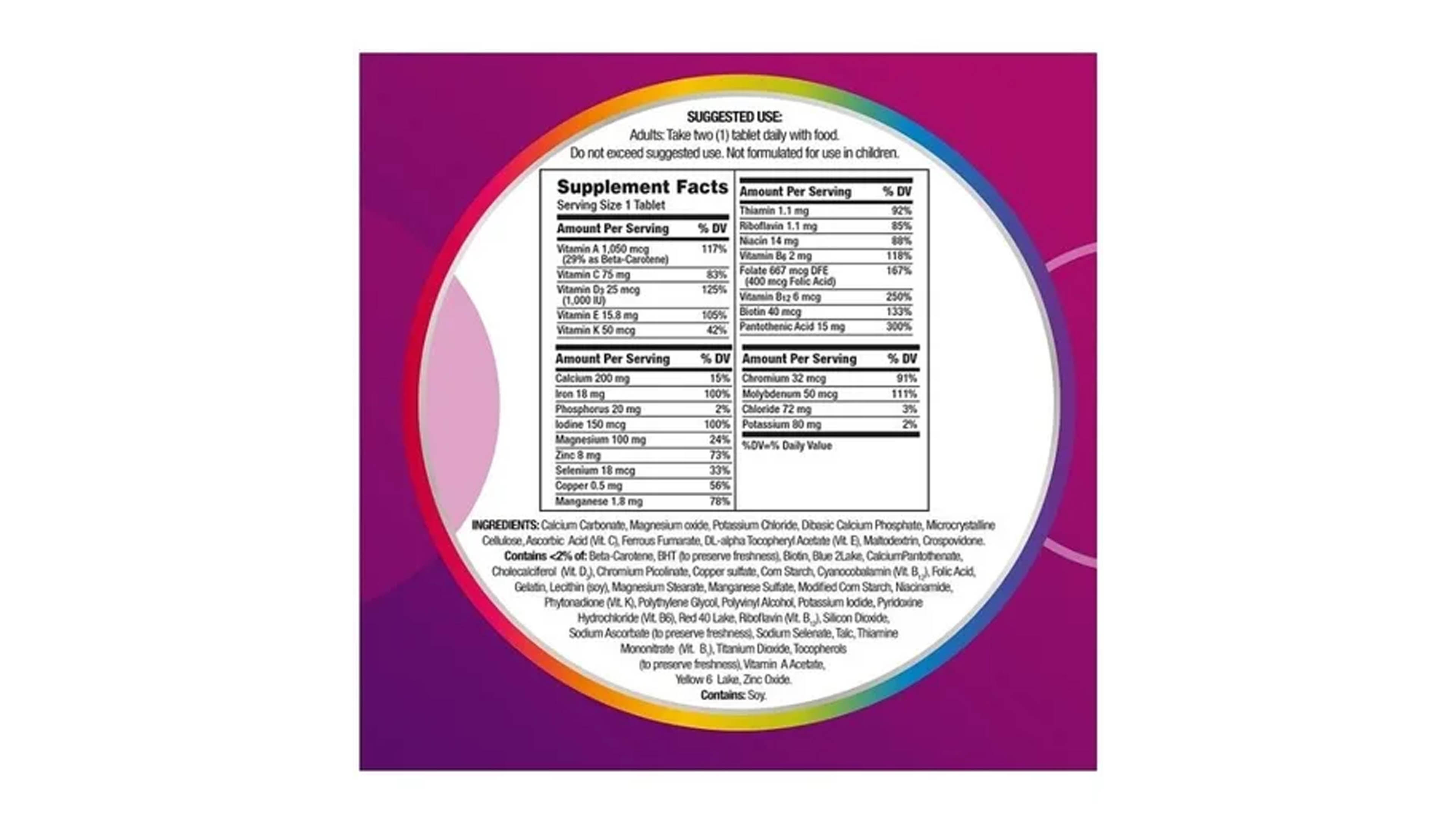 Centrum Multivitamínico Para Mujer 65 Tabletas Energía Inmunidad