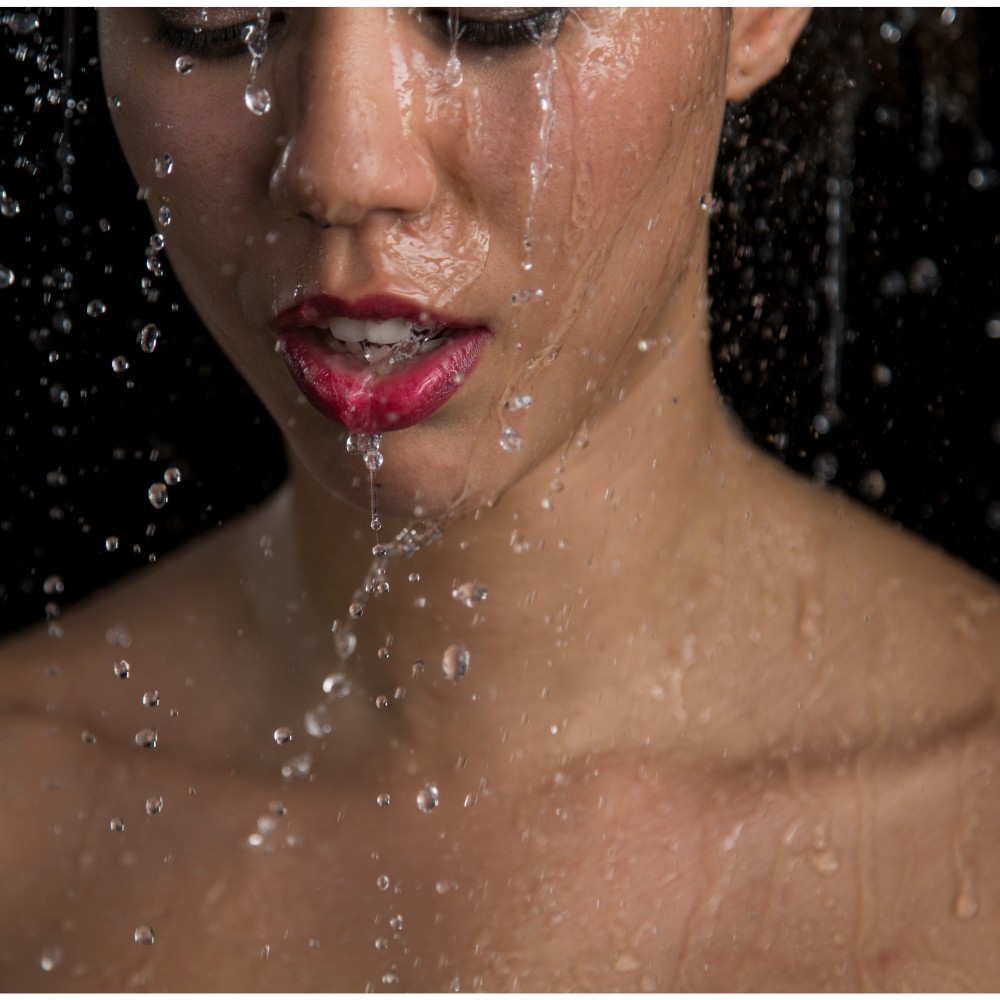 Regadera Negra Cuadrada Lujo Lluvia Kit Monomando Y Telefono