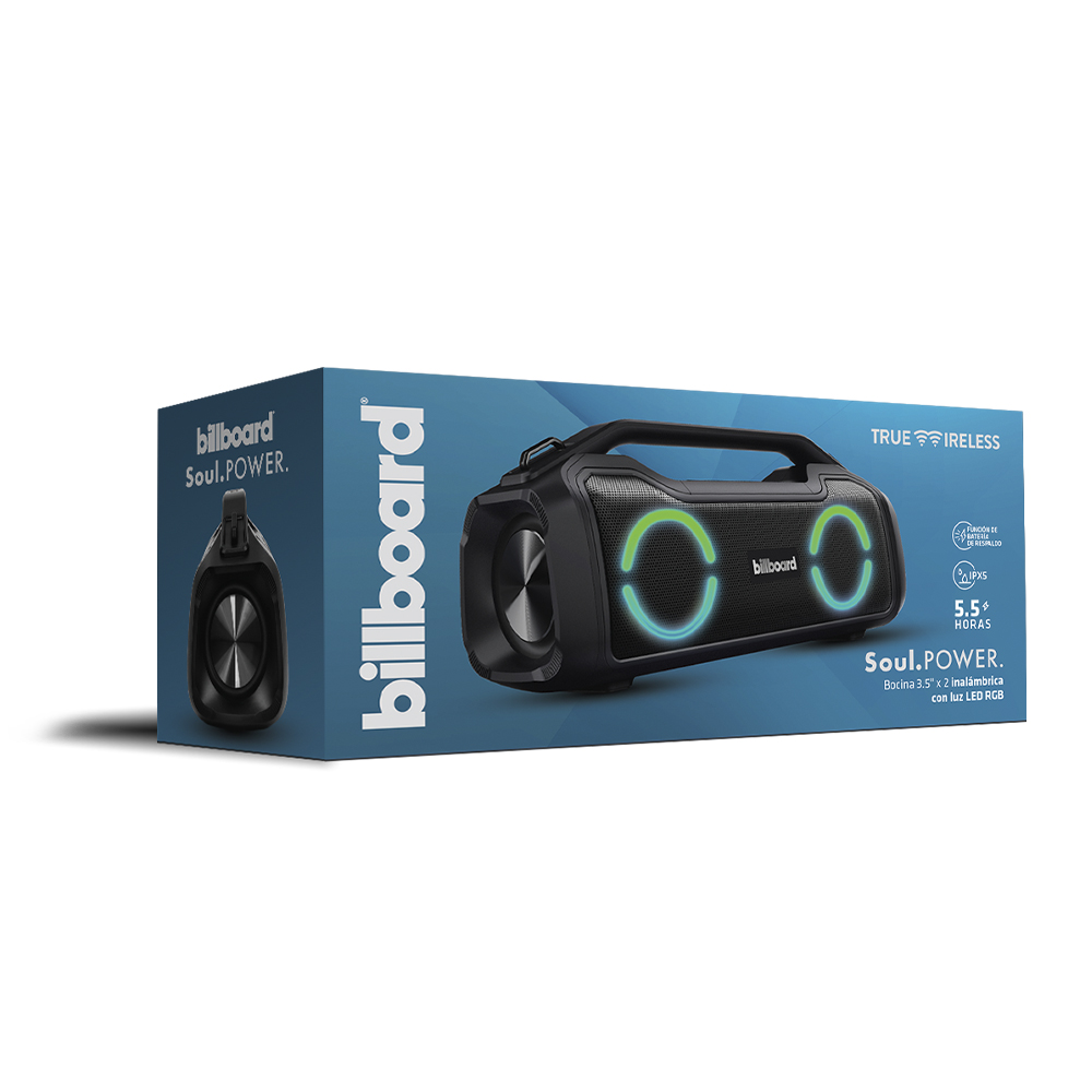 Bocina Inalámbrica Con Luz Led Soul Power Billboard