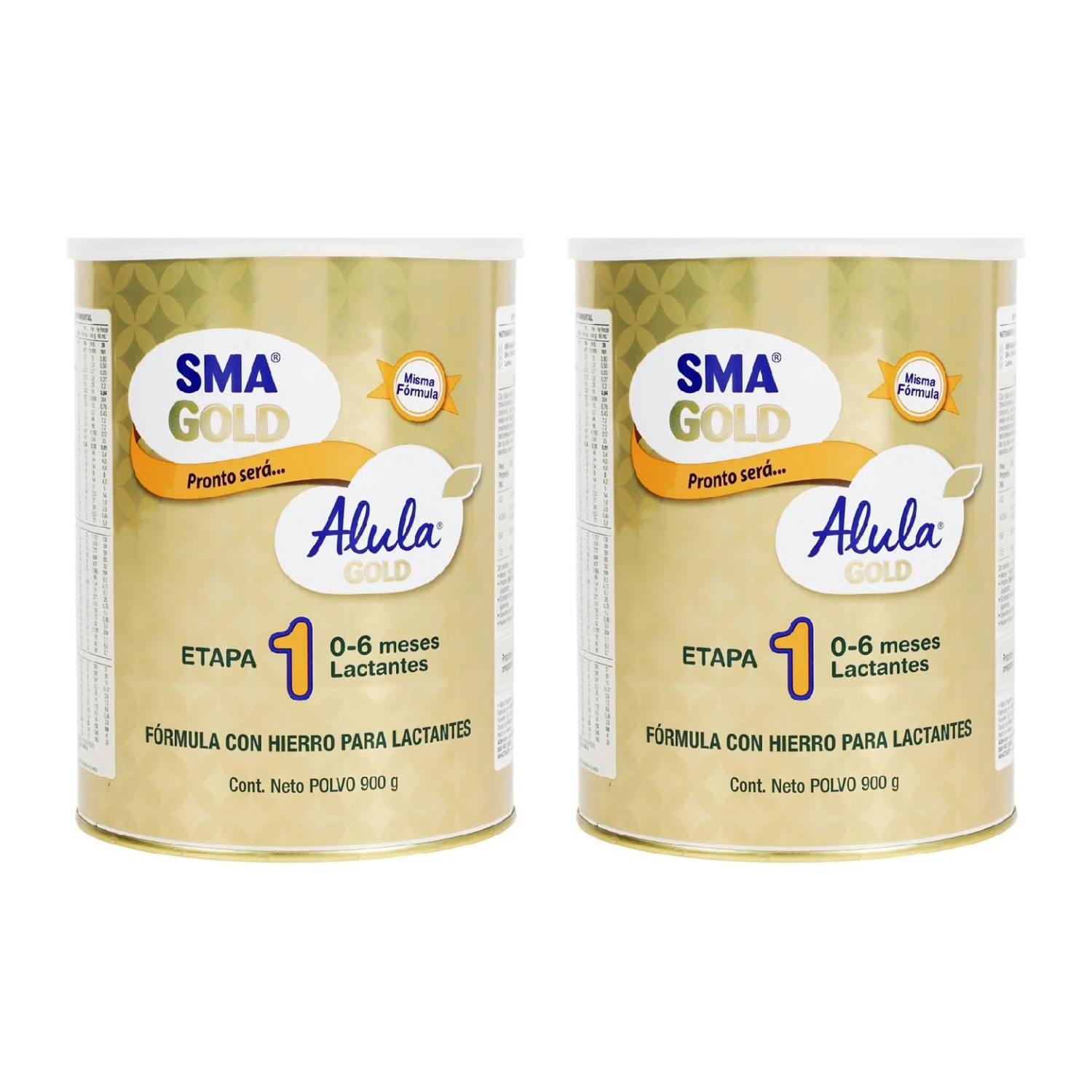 Leche Fórmula Polvo Sma Alula Gold 0-6 Meses 2 Latas De 900g