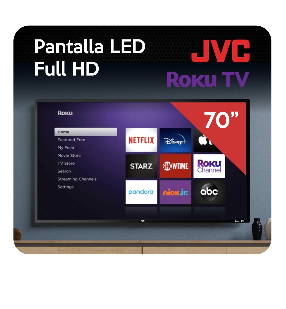 Pantalla Jvc 70 Pulgadas Smart Tv Uhd Roku