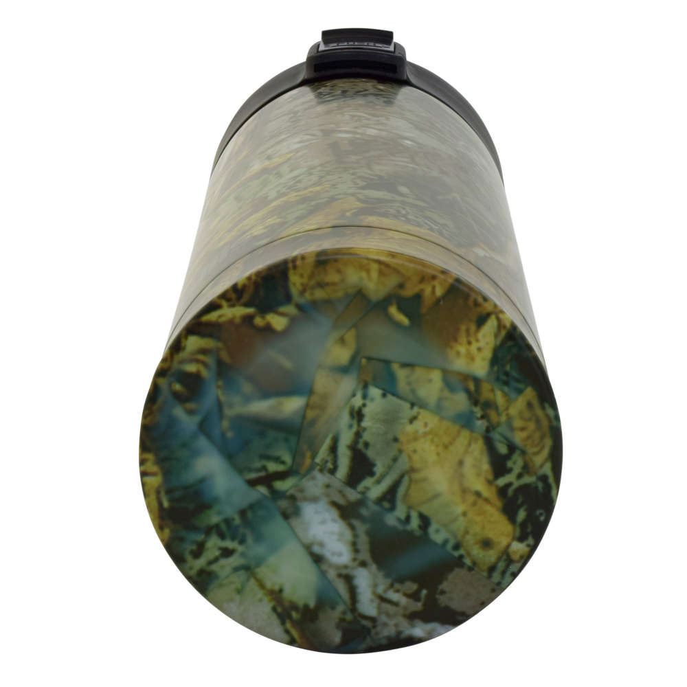 Termo con botón de seguridad antiderrames, 500 ml, camuflaje/ramas y hojas