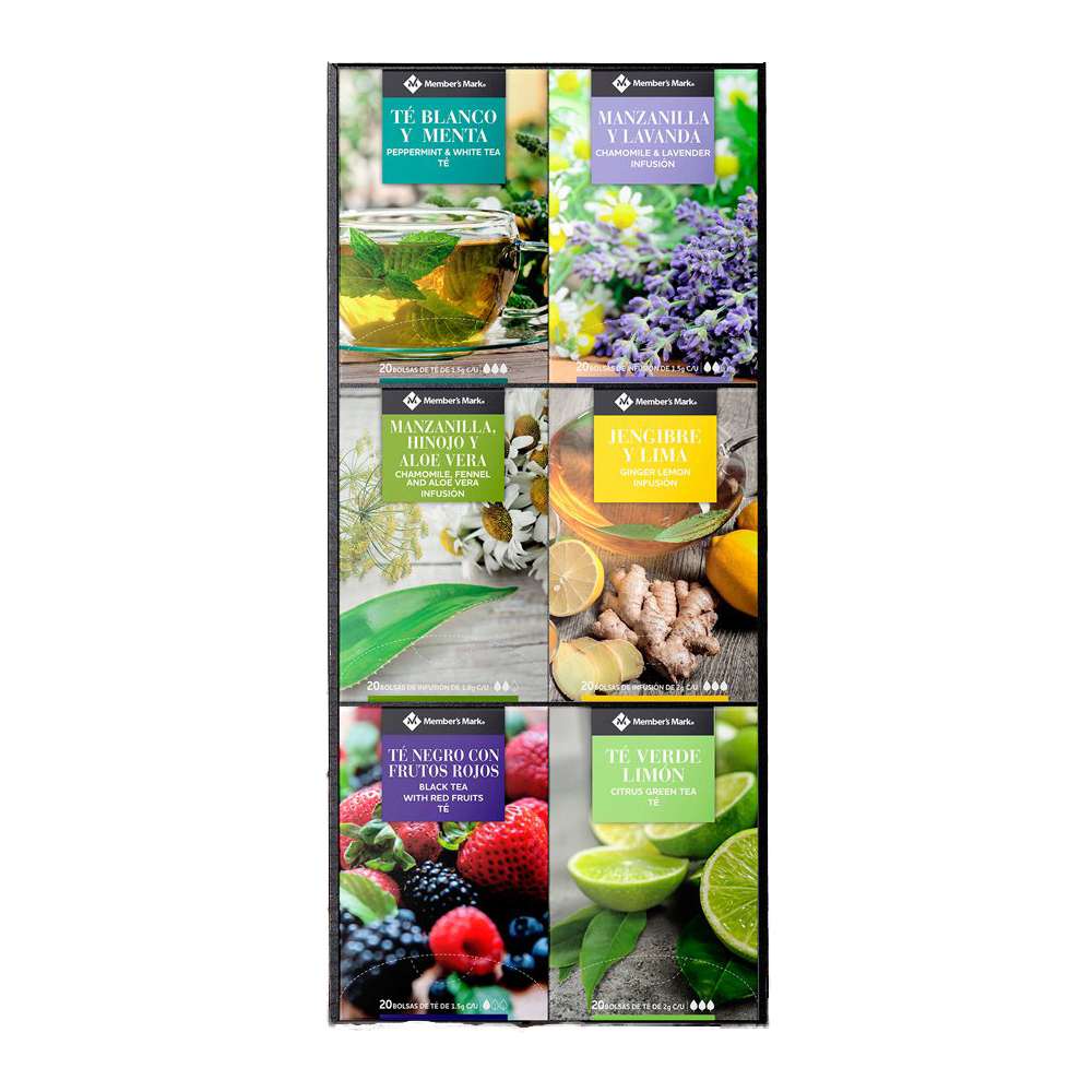 Bolsas Té Infusión Member's Mark 6 Sabores 120 Sobres