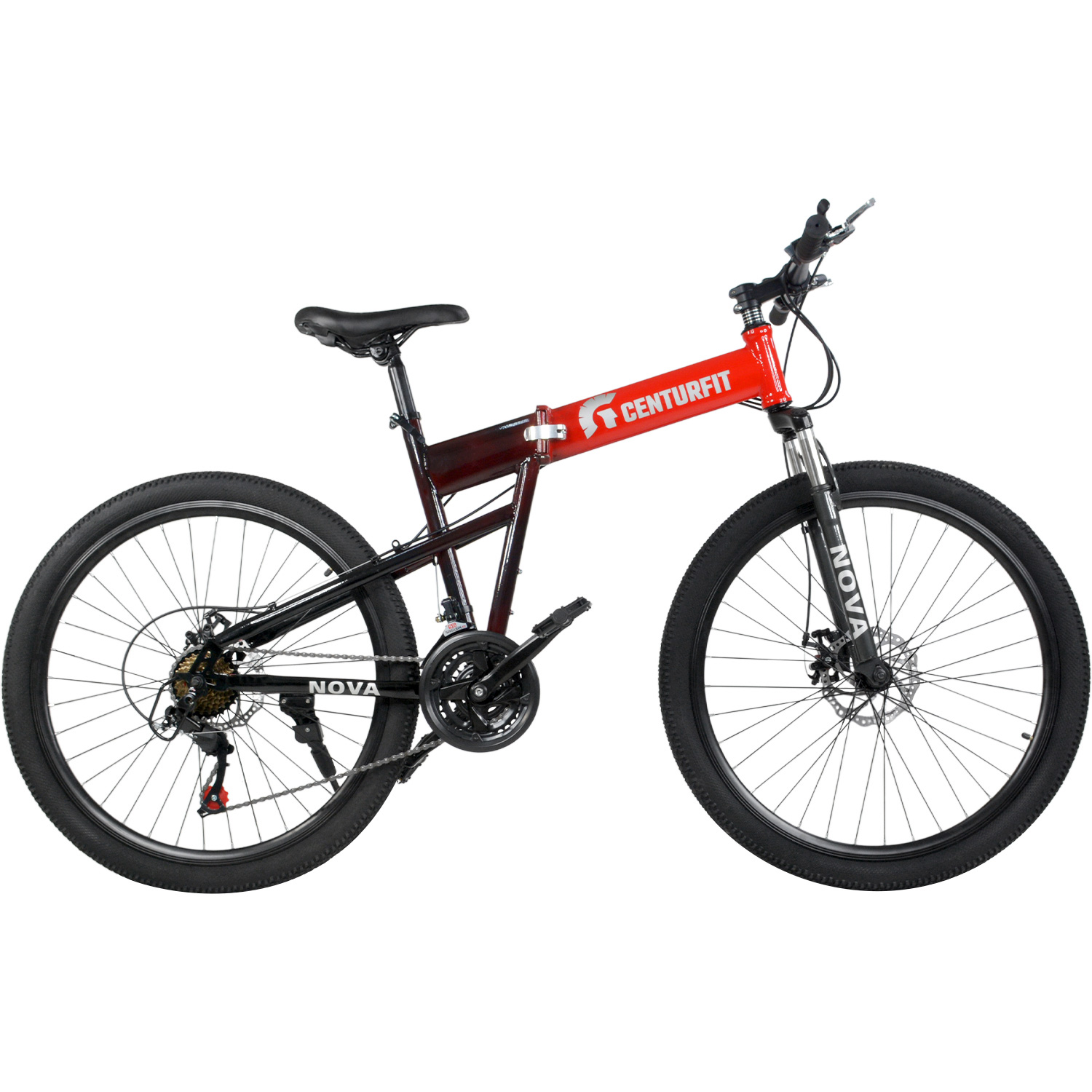 Bicicleta Plegable De Montaña R26 21 Vel Freno De Disco Roja