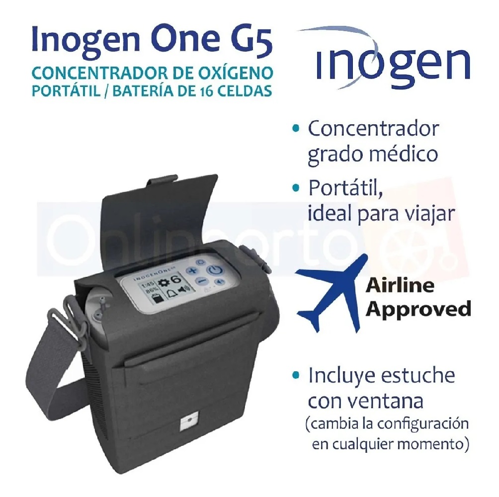 Concentrador De Oxigeno Portátil Inogen One G5 Bat 16 Celdas