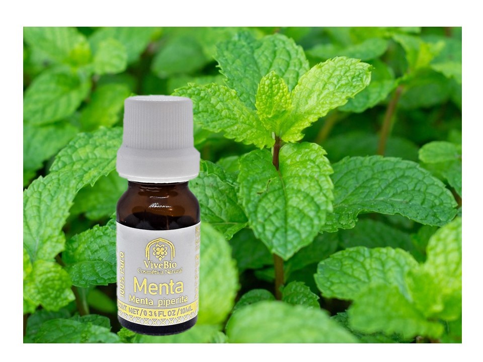 Aceite esencial de Menta piperita 100% puro  10 ml marca Vivebio