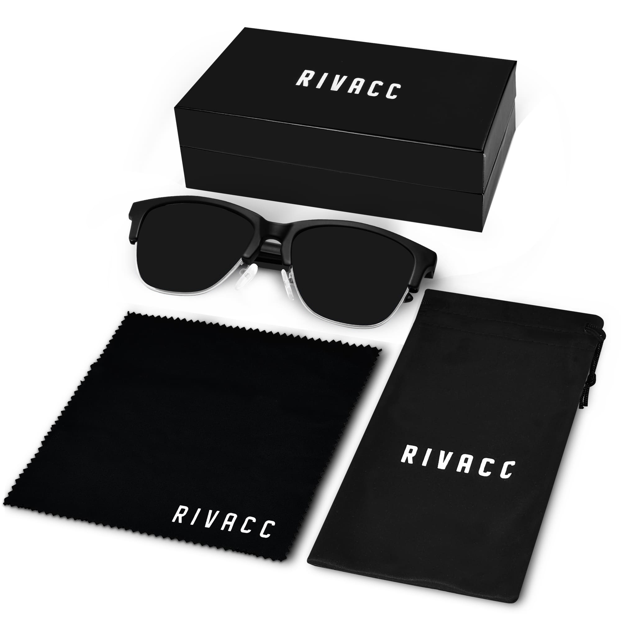 Lentes de sol polarizados Rivacc | Oxford - Silver black