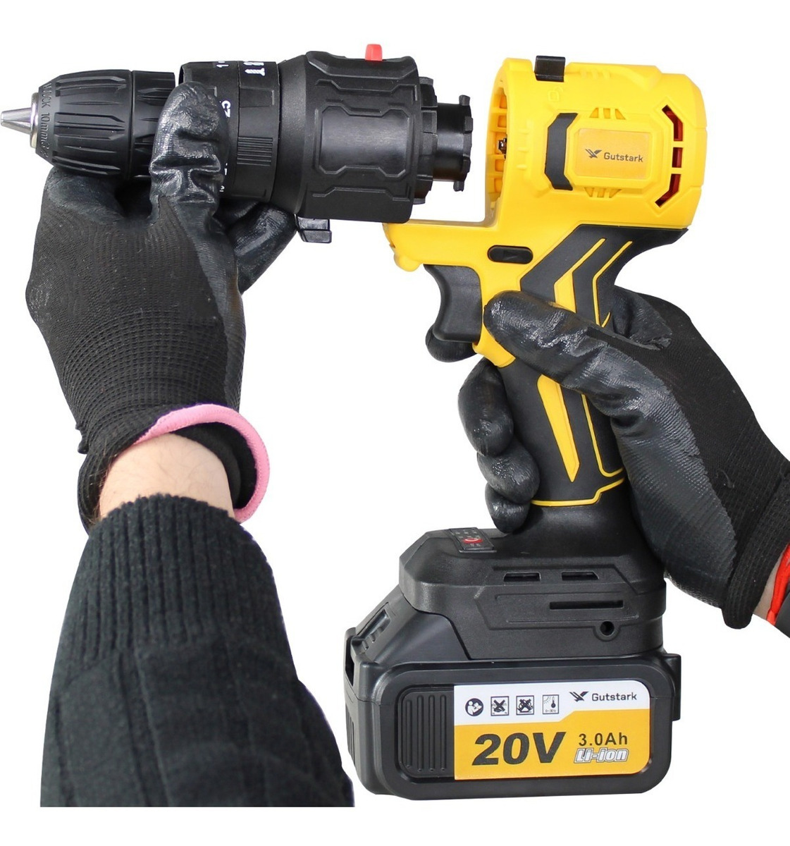 Kit Taladro Inalambrico 5 En 1 Cabezales Intercambiables Multiusos Lijadora Pistola de Impacto Sierra Caladora Herramienta Oscilatoria