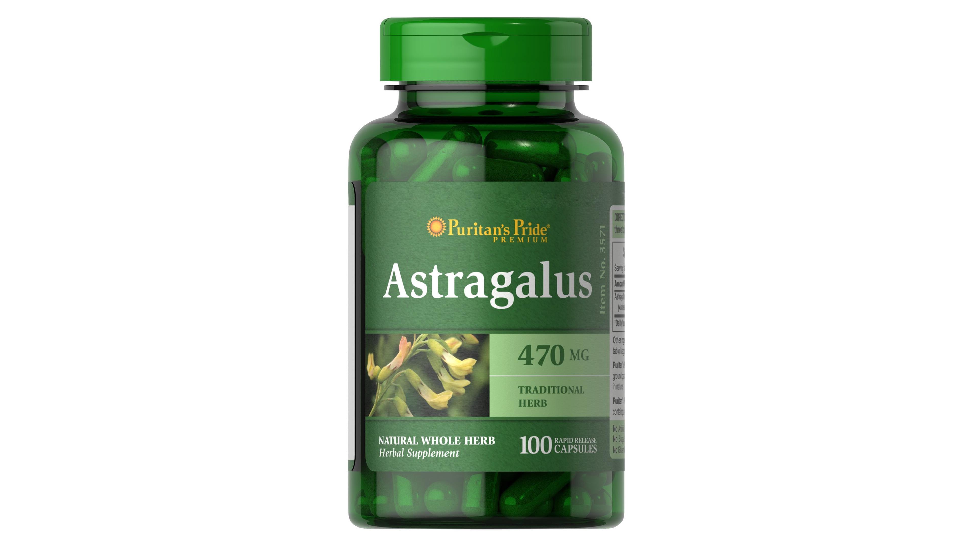 Astrágalo 470mg Puritans Pride 100 Capsulas Antioxidante