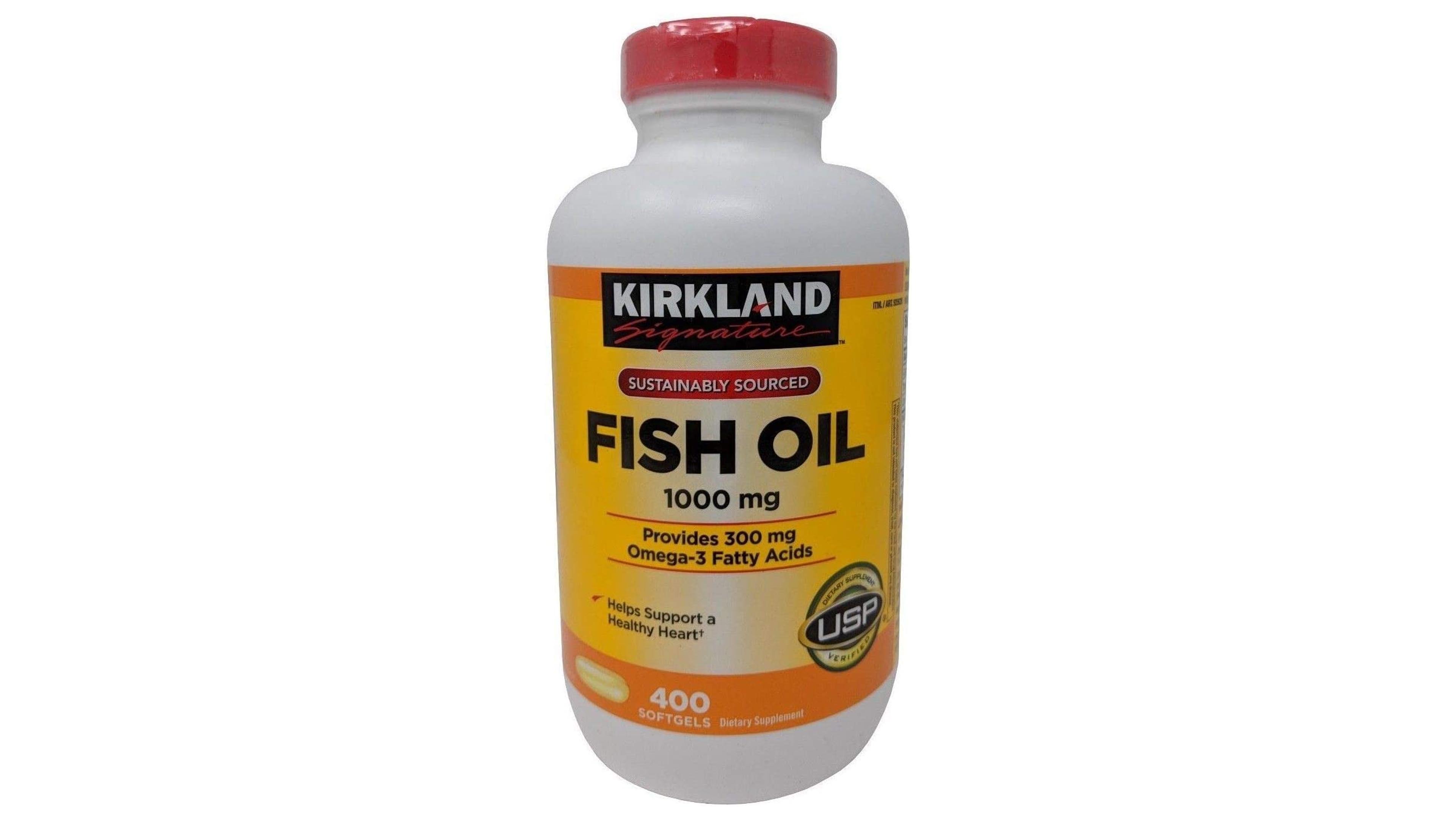 Omega 3 Fish Oil 1000mg Kirkland Signature 400 Softgels Extra Fuerte + Epa Y Dha