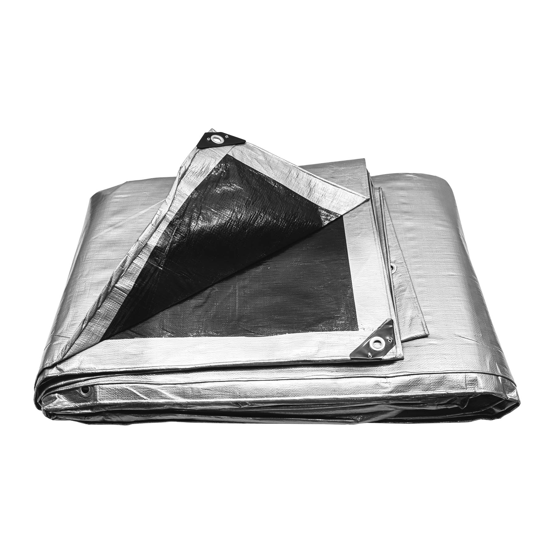 Lona gris reforzada 6 x 12 m para jardines grandes y eventos.