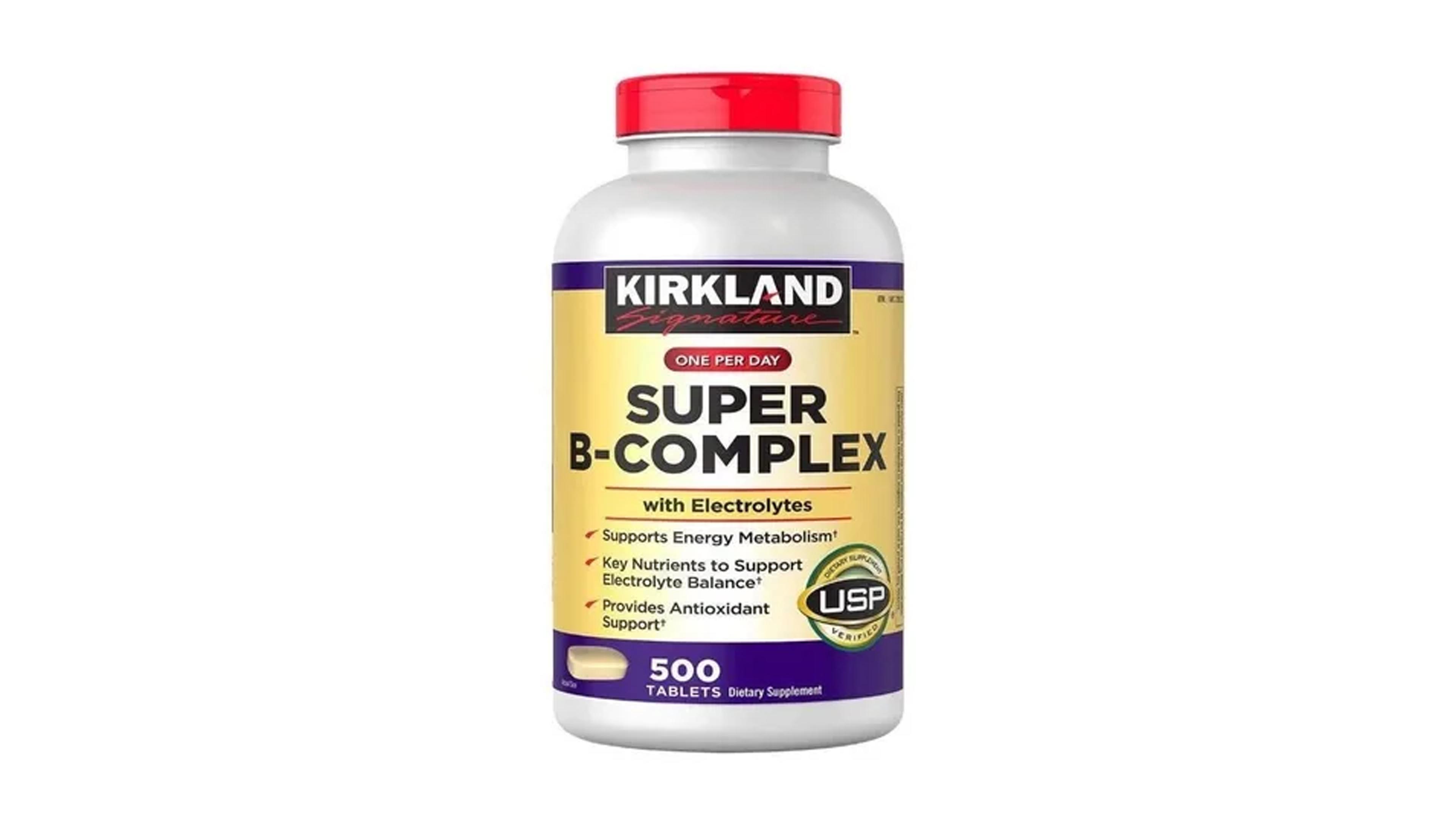 Super B Complex Kirkland Signature 500 Tabletas Sistema Inmune + Electrolitos