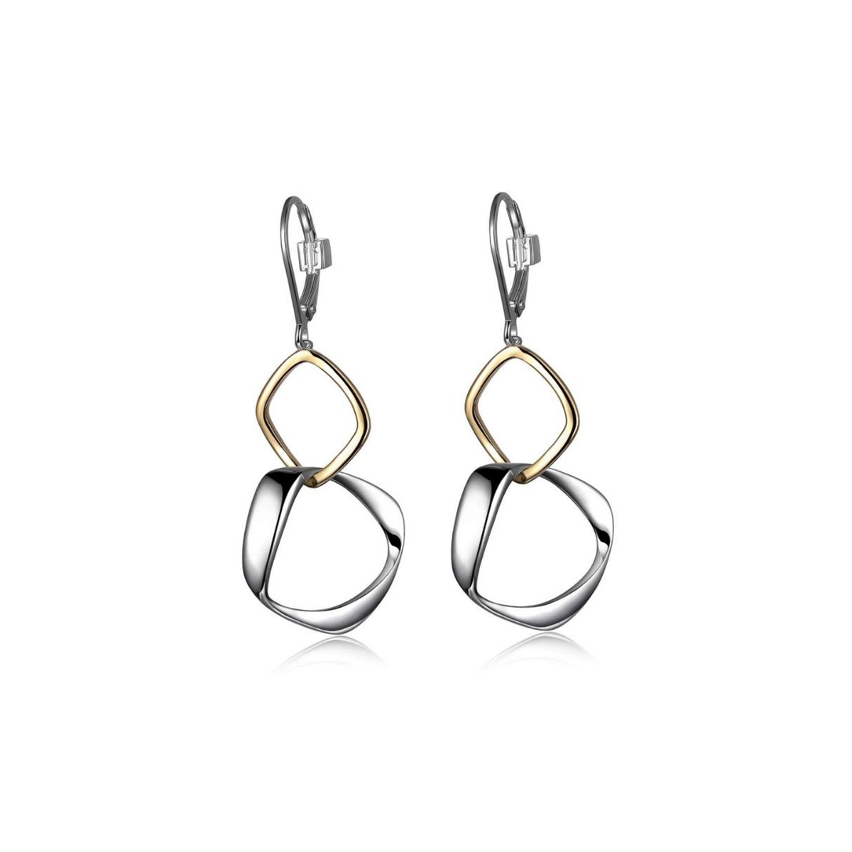 ELLE Aretes Plata de Ley 925 RODIADA (con baño de rodio) / Baño de oro ARETES, para Mujer