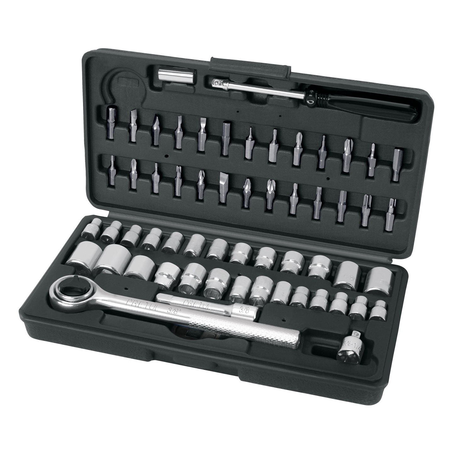 Juego de herramientas kit de mecanica llaves allen dados puntas 60 pzas Pretul 