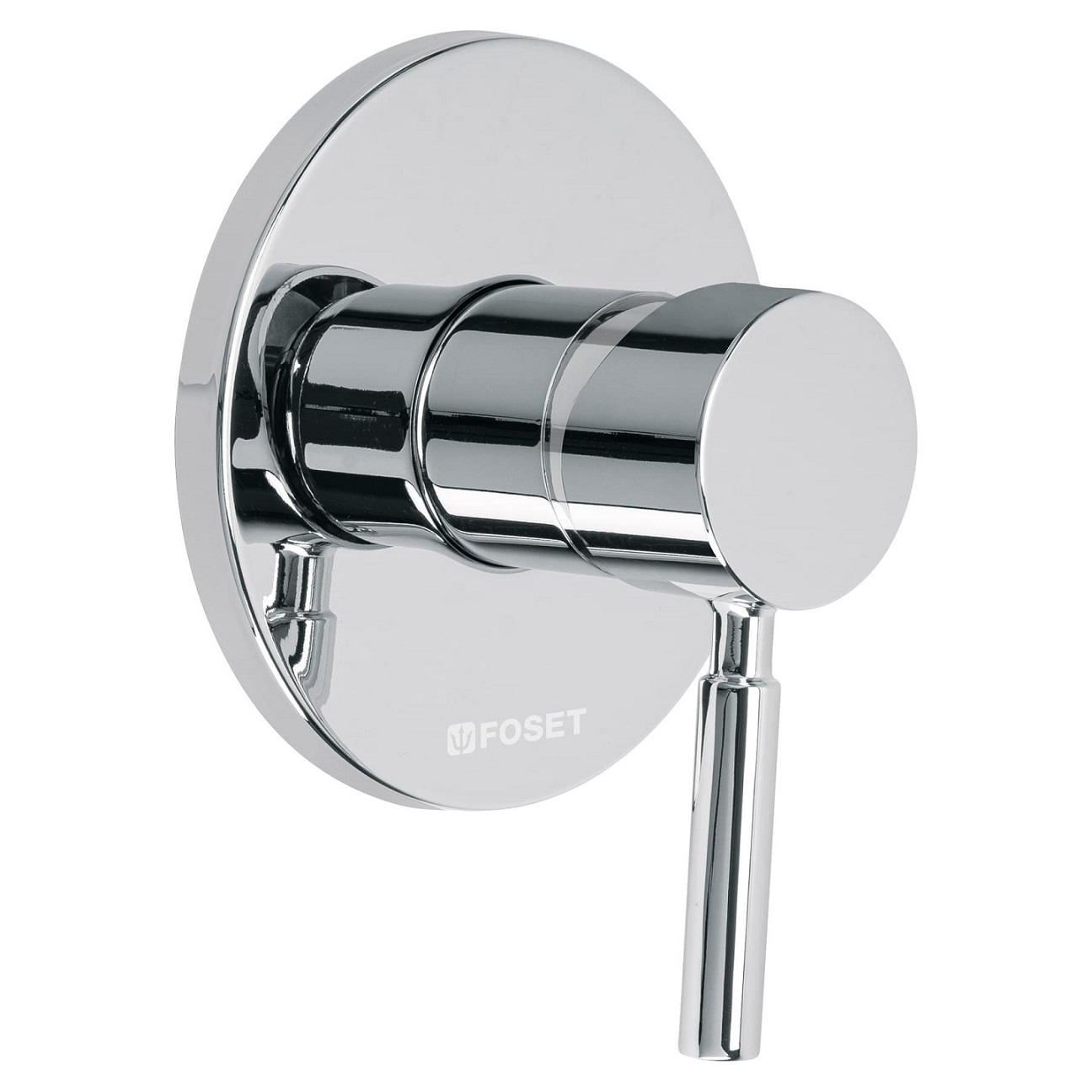 Llave Monomando Maneral Tipo Palanca Para Regadera  1/2" Cromado premium Foset 