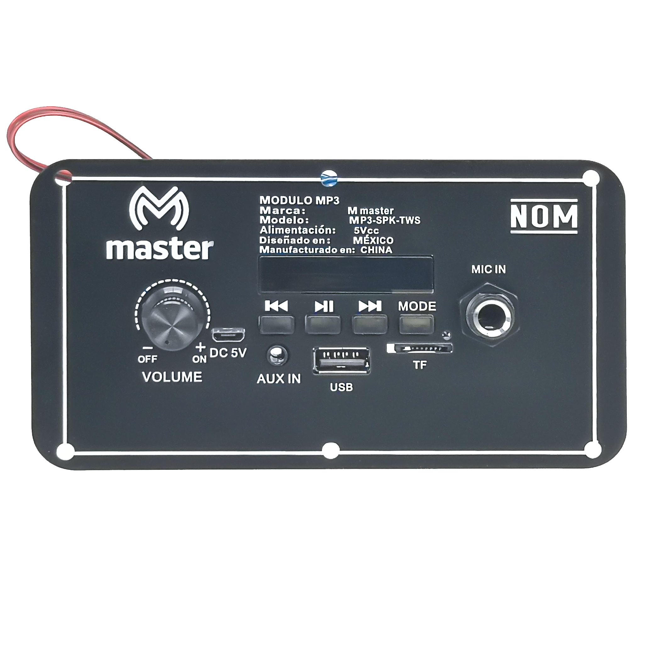 Modulo Multifunciones para Bafles Recargables Agrega a tu Bafle Favorito Funciones como Enlace Bluetooth Conexion TWS Lector USB Auxiliar 3.5 Entrada de Microfono y Radio FM / Master / MP3-AMP