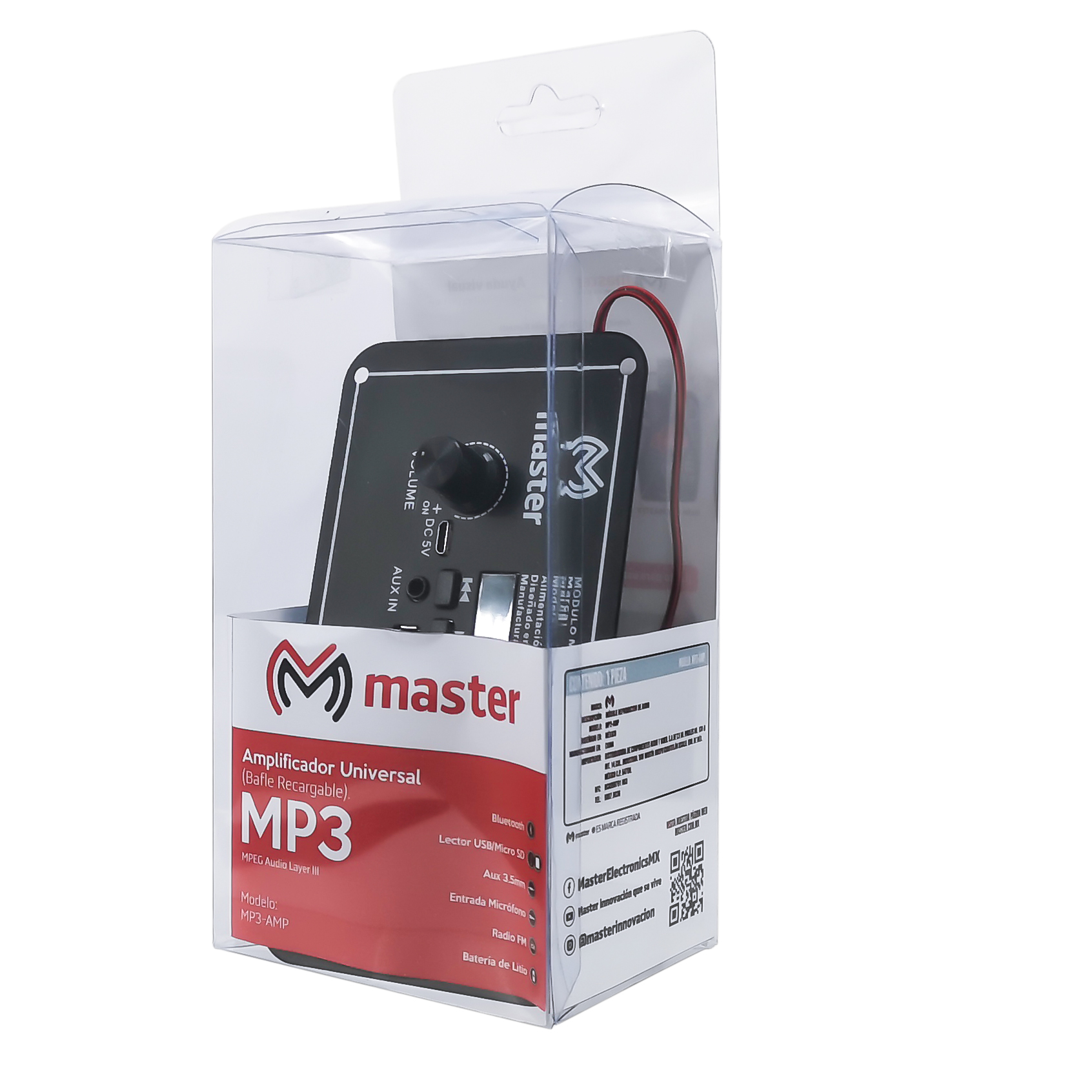 Modulo Multifunciones para Bafles Recargables Agrega a tu Bafle Favorito Funciones como Enlace Bluetooth Conexion TWS Lector USB Auxiliar 3.5 Entrada de Microfono y Radio FM / Master / MP3-AMP