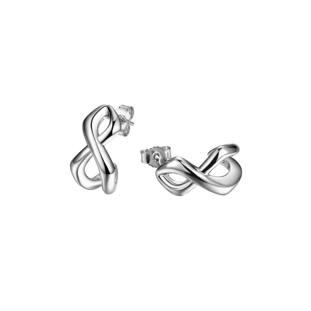 ELLE Aretes Plata de Ley 925 RODIADA (con baño de rodio), para Mujer