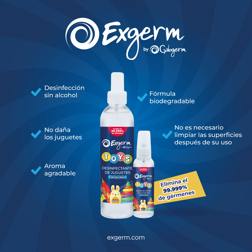 Desinfectante Sin Alcohol Juguetes Exgerm Toys 250 ml