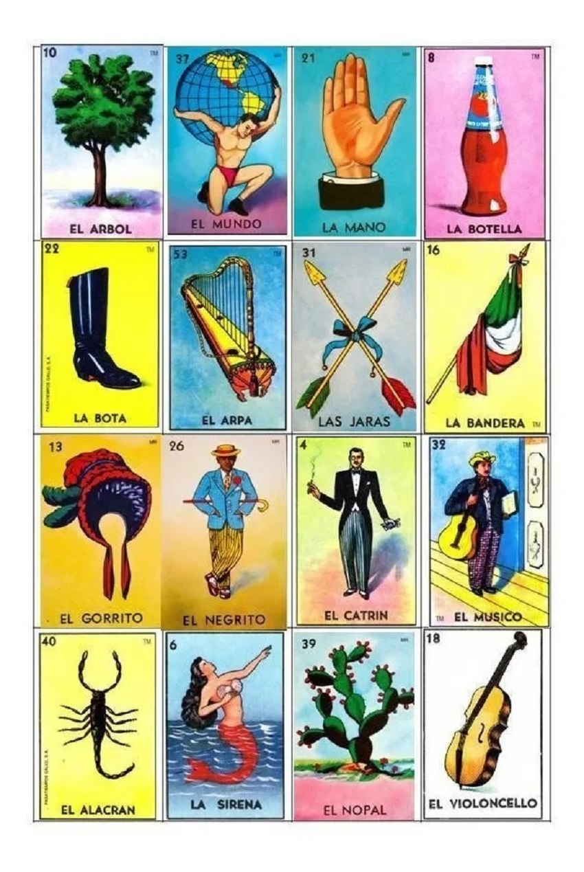 Loteria Tradicional 20 Tablas 21 Cm X 14 Cm.