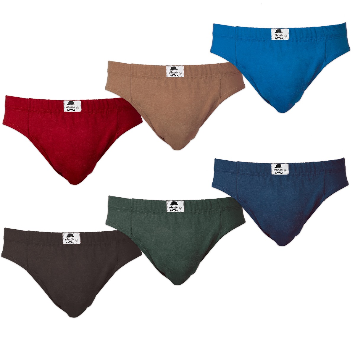 6 Pzs Bikini Truza Caballero Reforzado De Lujo Resistente