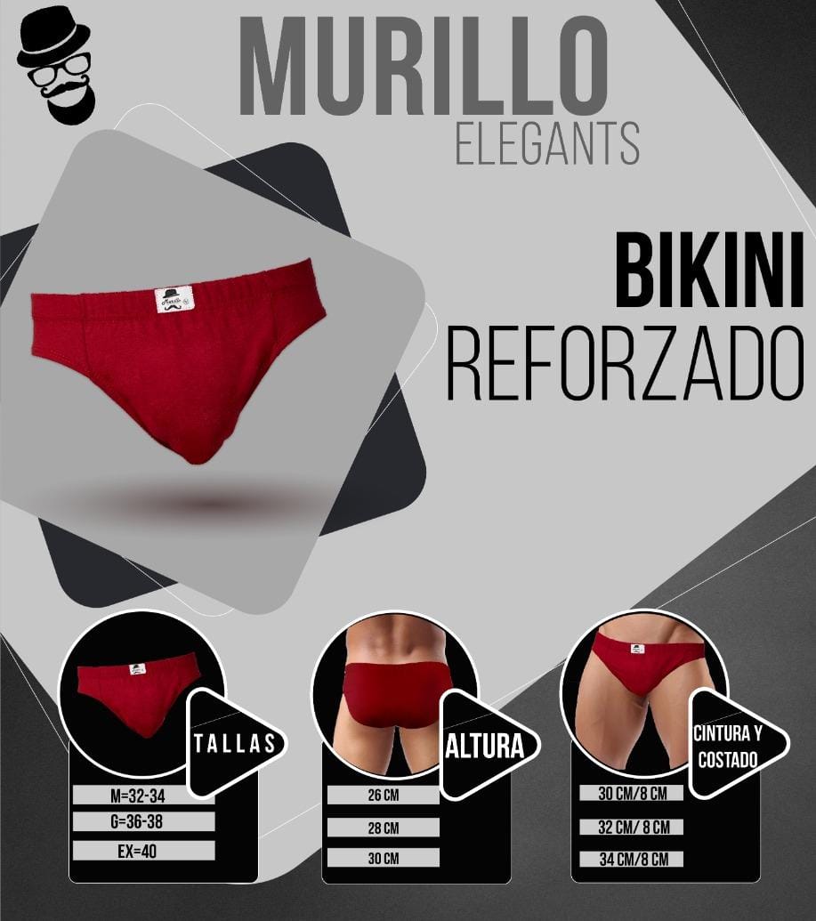 6 Pzs Bikini Truza Caballero Reforzado De Lujo Resistente