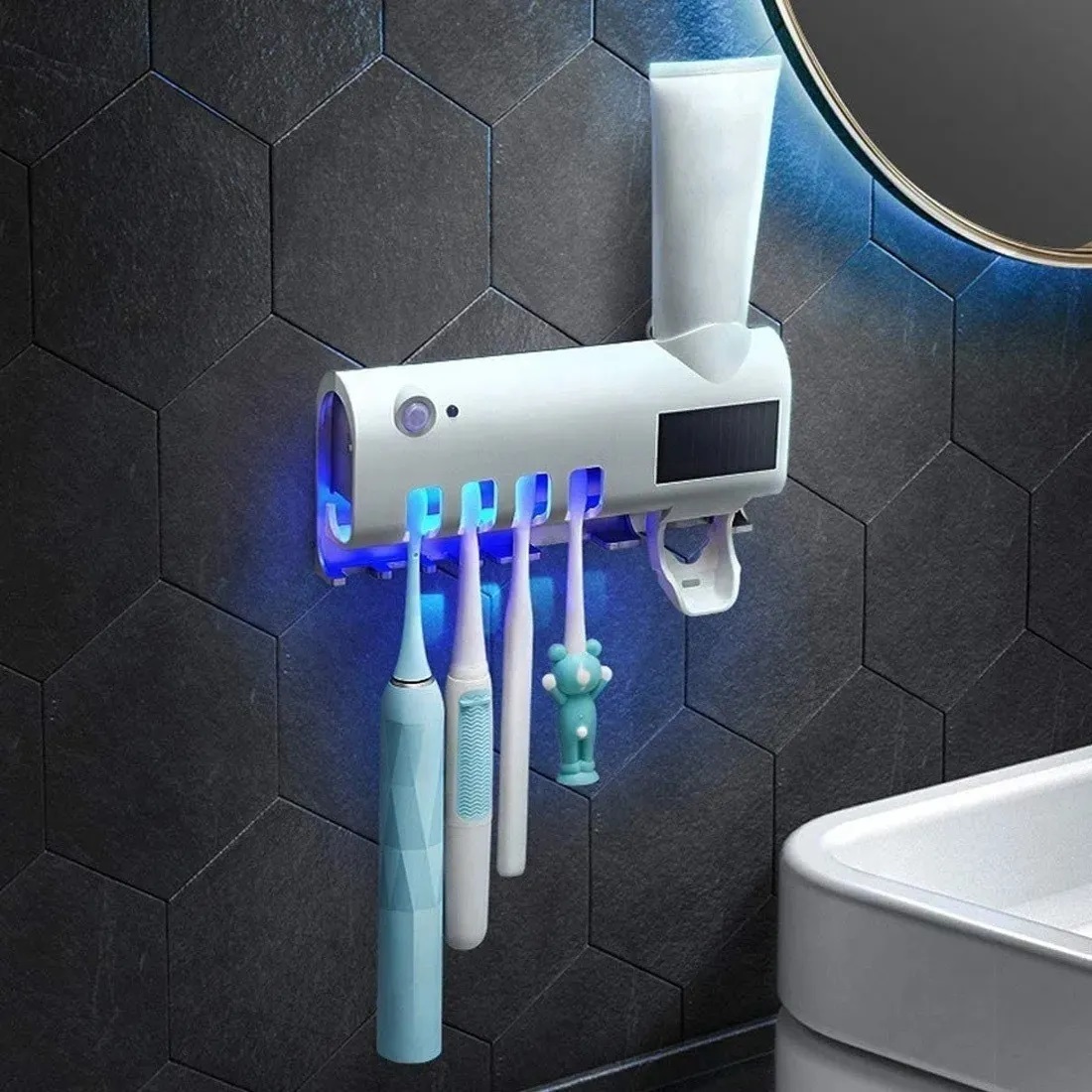 Esterilizador De Cepillo De Dientes, Despachador Pasta Dental