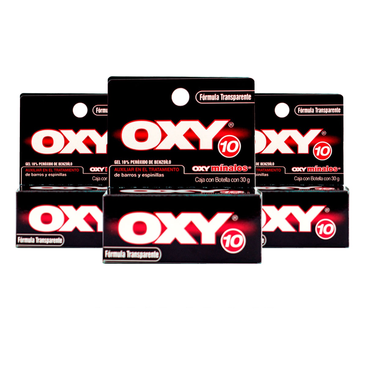 OXY 10 transparente Tripack 30ml