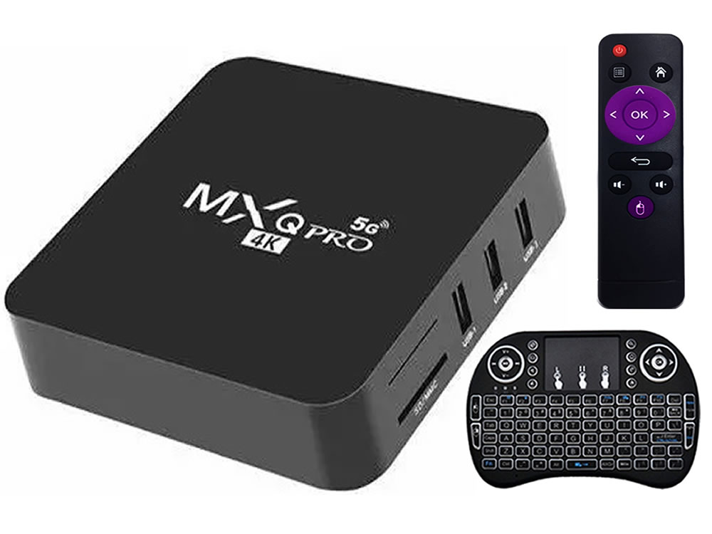 Smart Tv Box mxq Pro 4K 5G ,8gb Rom + Teclado, Android 10 , convierte tu TV en SMART TV Version Rapida