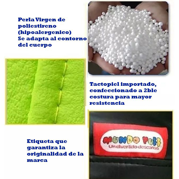 Sillón Puff Pera Game Tricolor Estandar marca Mundo Puff 