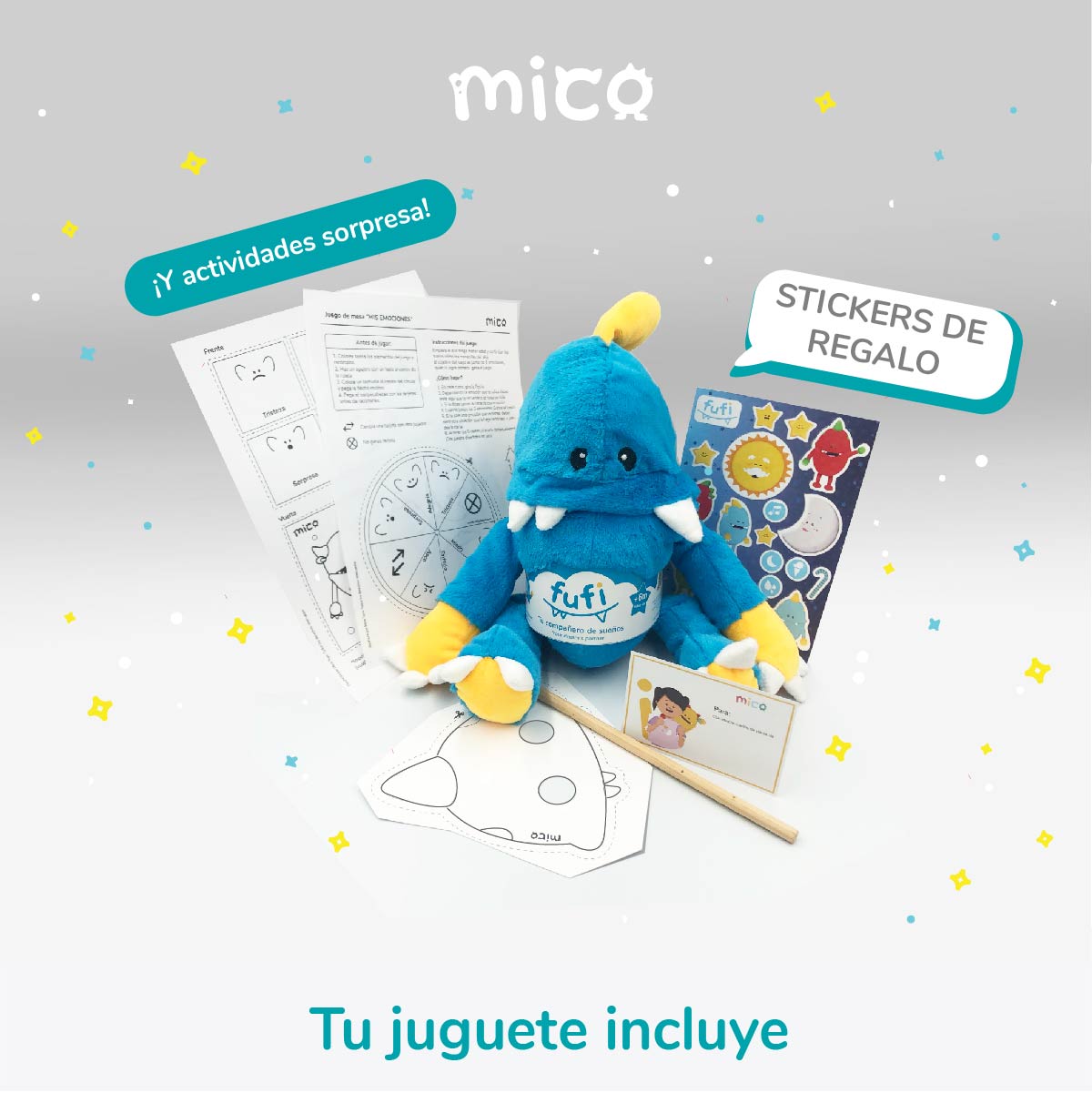 Juguete De Peluche Mico Toys Fufi Azul Compañero De Sueños