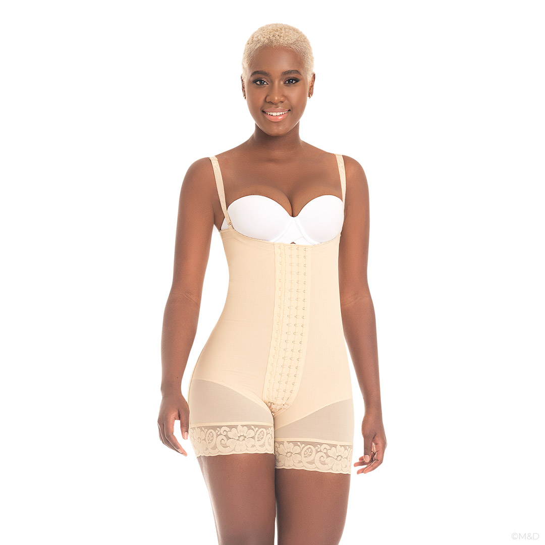 Faja Corta Myd Strapless Siliconado 4 Broches Posquirúrgica