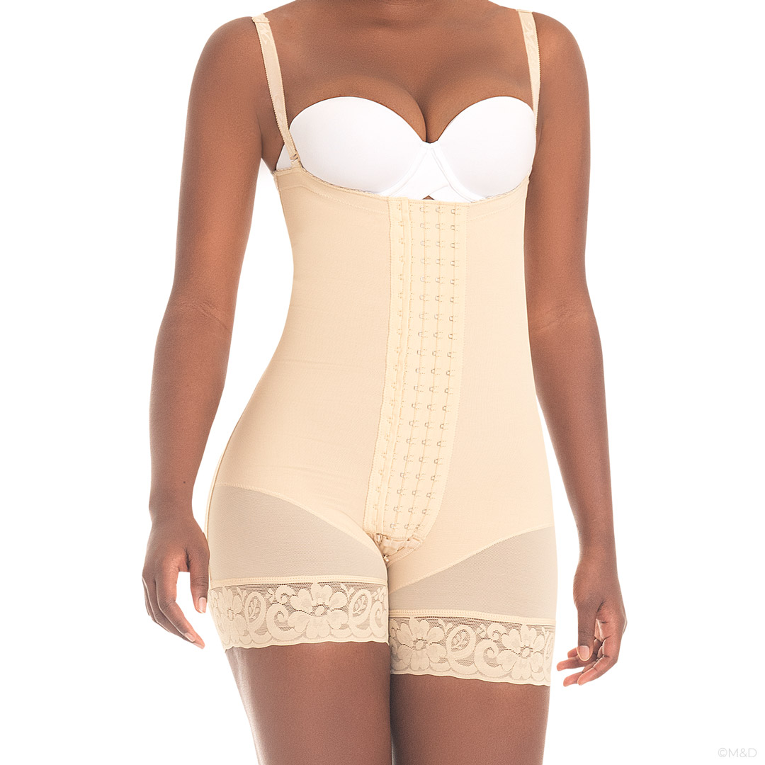 Faja Corta Myd Strapless Siliconado 4 Broches Posquirúrgica